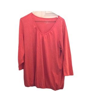 Orange Three Quarter Length Top